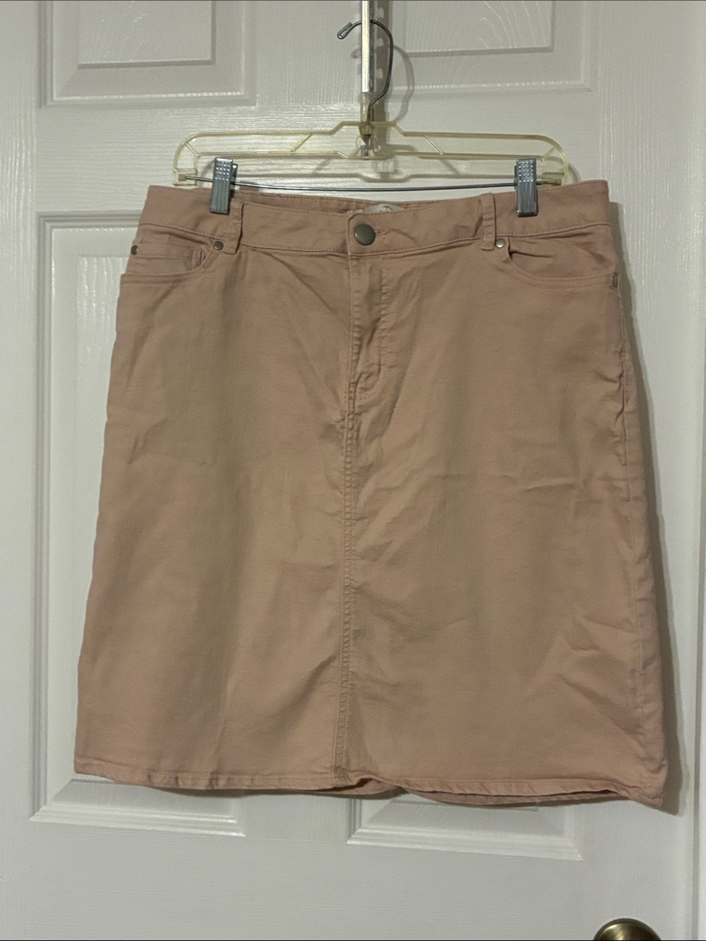 Women’s A-Line Cotton Skirt in Dusty Pink